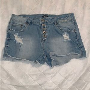 Distressed Jean Shorts